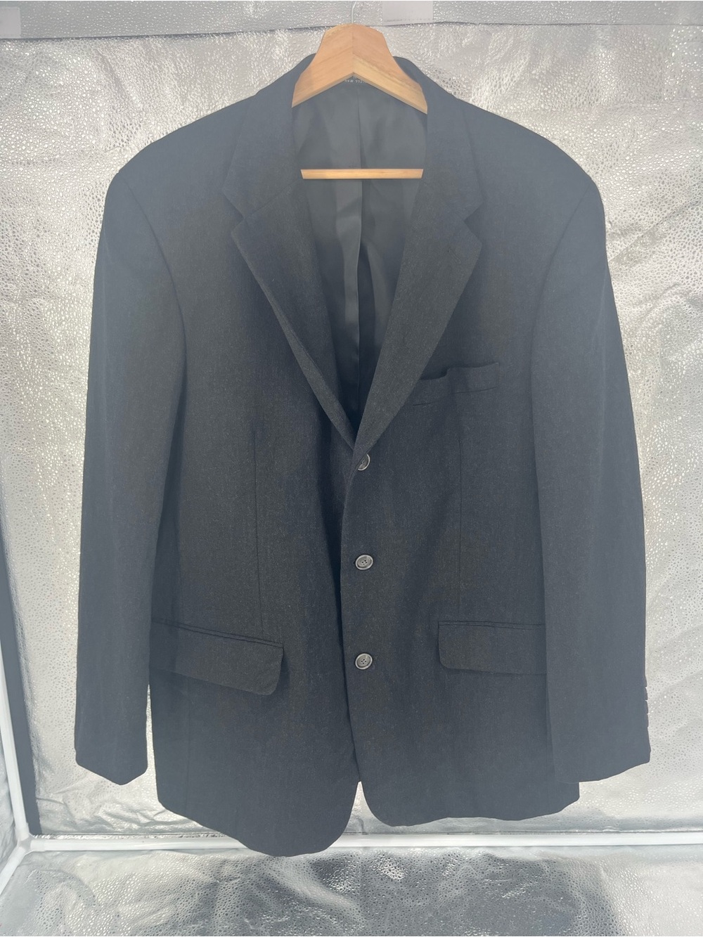 Versini Men's 100% Pure New Wool Charcoal Gray Sport Coat Blazer D3121 Size 43R